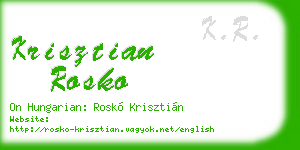 krisztian rosko business card