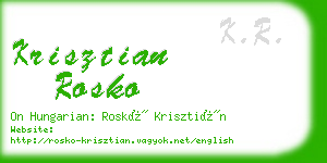 krisztian rosko business card